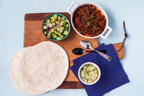 Soft Beef Taco with Guacamole
