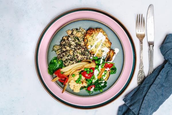 Kalkoenburgers met tabouleh en venkel
