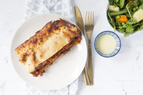 Vegetable Lasagne with Mozzarella