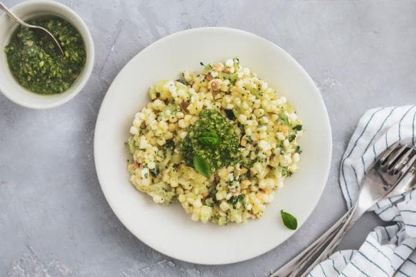 Fregola with Broccoli Pesto
