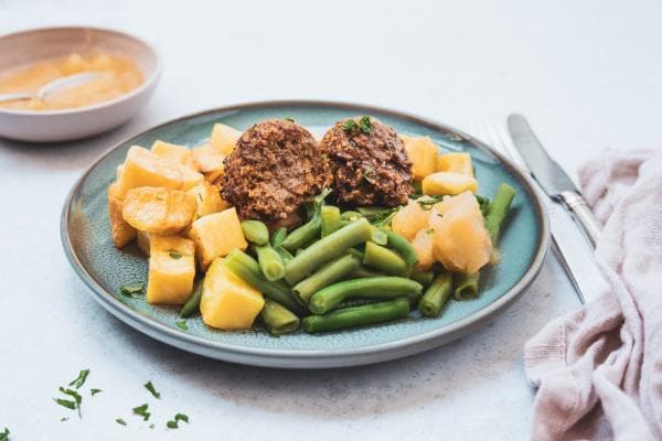Meatballs with Apple Compote
