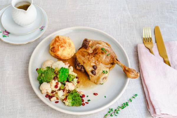 Duck Leg with Pommes Amandine