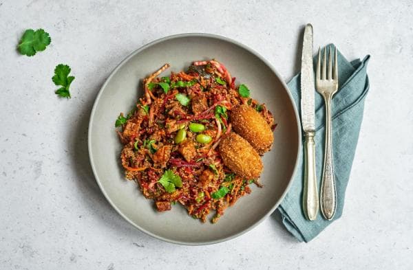 Quinoa Salad with Harissa Bitterballen