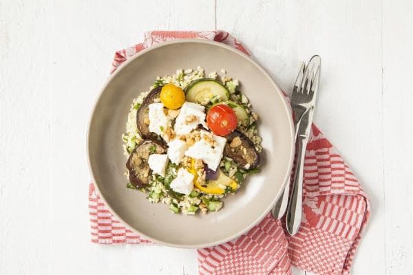 Greek Meal Salad with Roasted Feta
