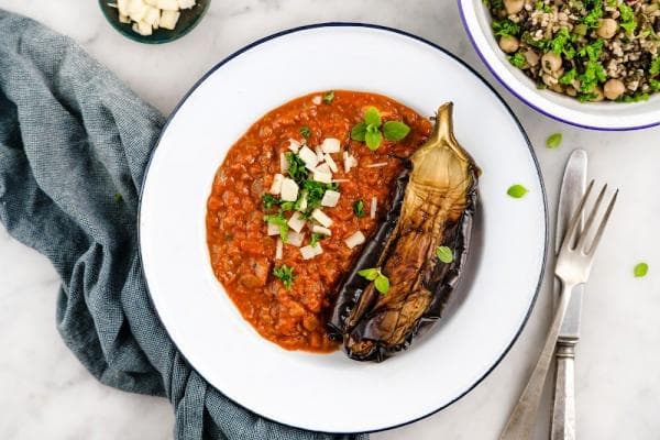 Turks gestoofde aubergine