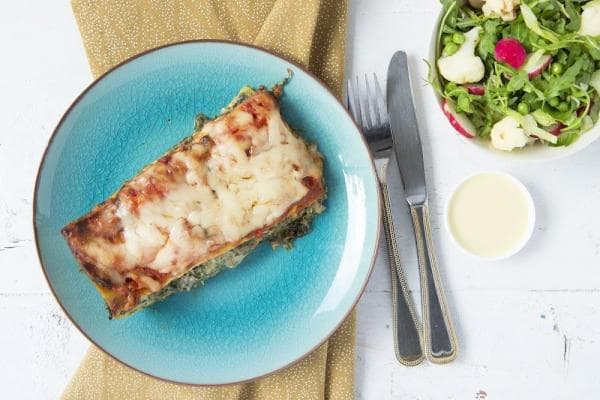 Lasagne with Cheese and Spinach