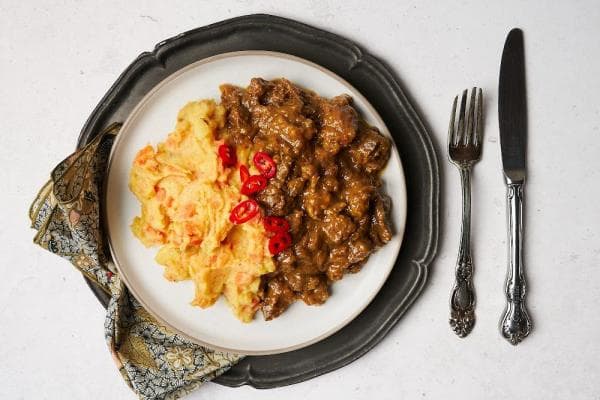 Indische hutspot met stoofvlees