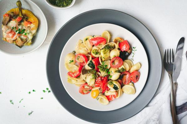 Orecchiette Pasta with Basil Pesto