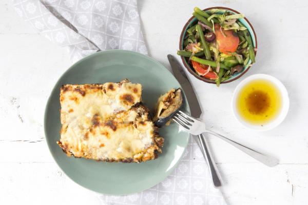 Greek Moussaka with Salad