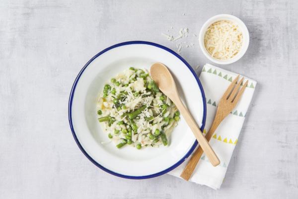 Romige risotto met doperwtjes