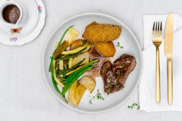 Slow-Cooked Lamb with Haricots Verts