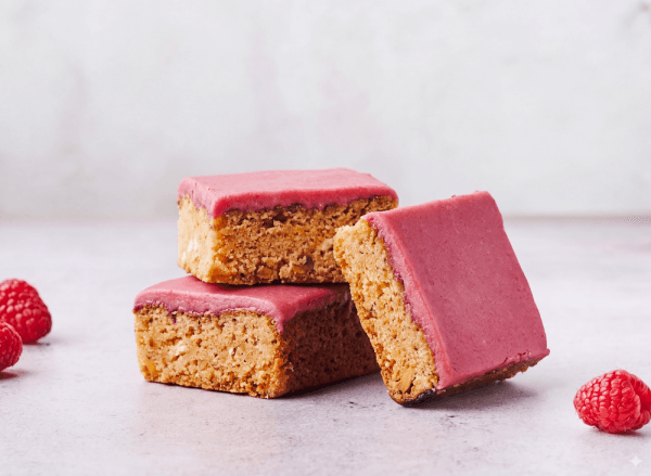 Blondies met frambozen