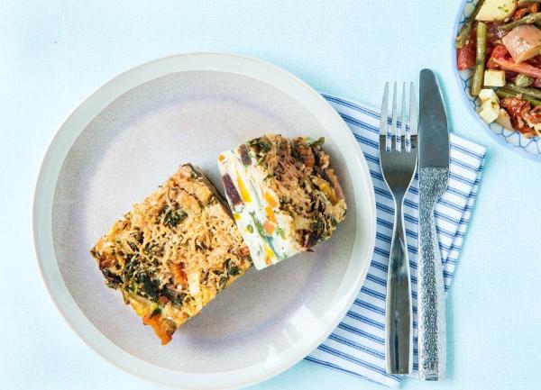Frittata with Tricolore Salad