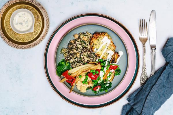 Turkey Burgers with Tabbouleh and Fennel