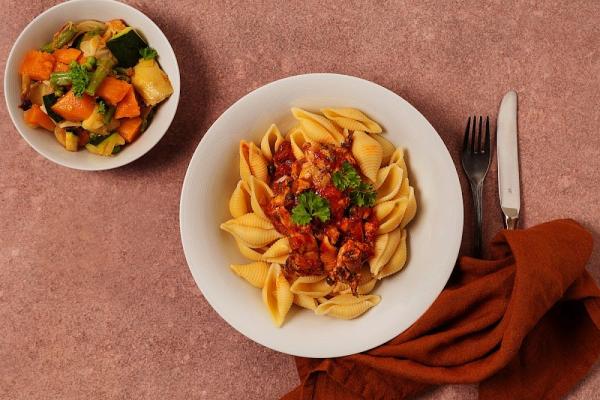 Pasta with Chicken a la Romana