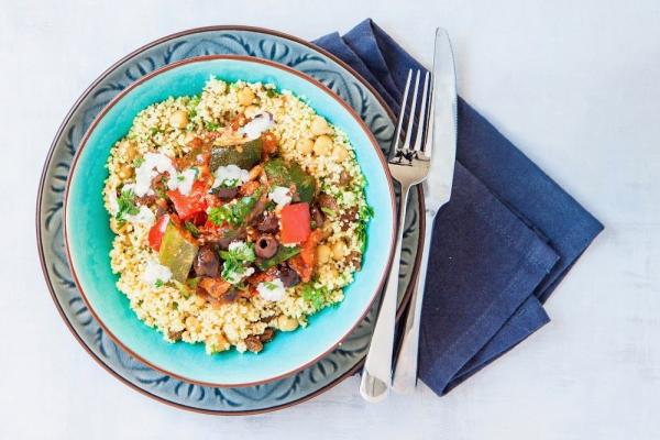 Lebanese Vegetable Stew with Tabbouleh