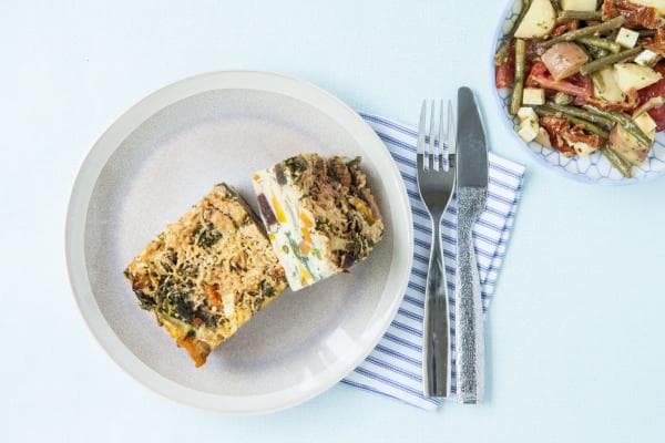 Vegetable Frittata with Tricolore Salad
