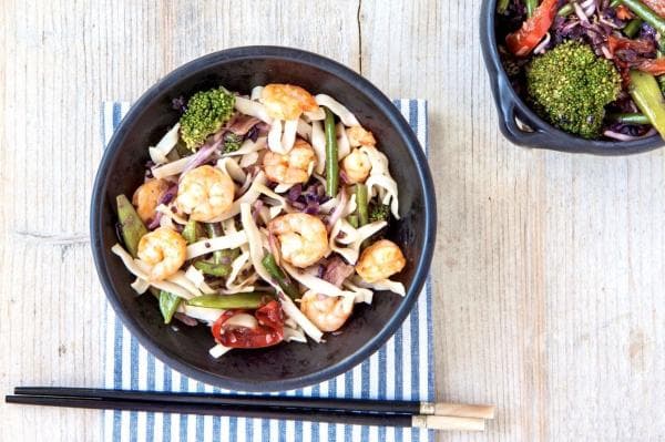 Japanese Prawns with Rice Noodles
