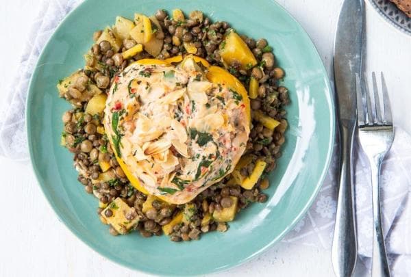 Stuffed Pepper with Lentil Tabbouleh