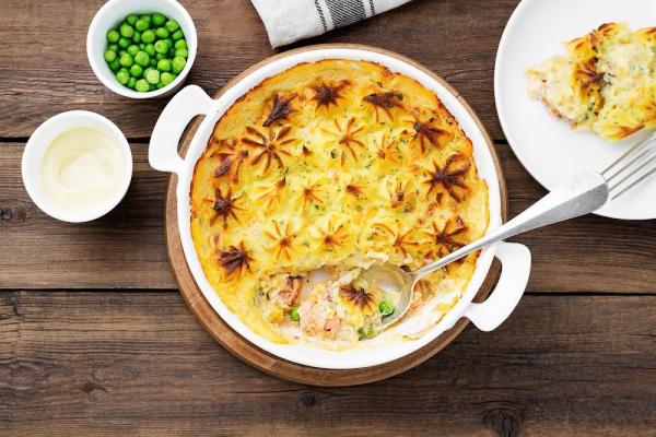 Fish Pie with Spinach