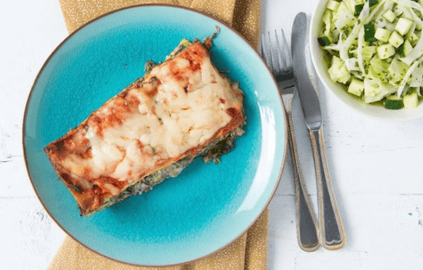 Lasagne with Cheese and Spinach