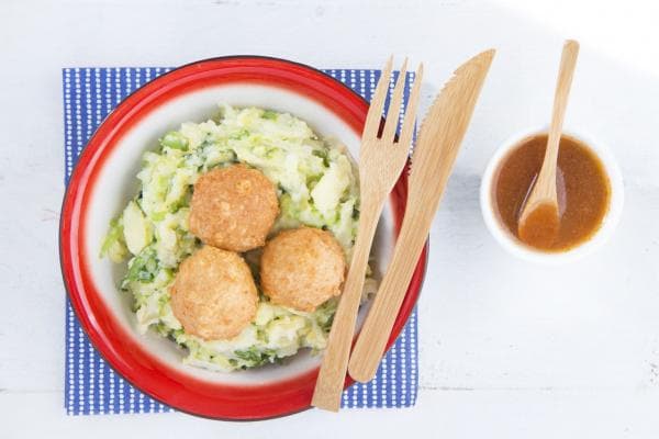 Vegetable Mash with Cheese Balls
