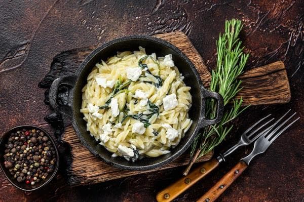 Orzo Salad Bowl with Goat Cheese