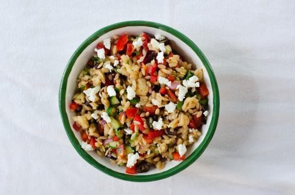 Greek Pasta Salad with Tzatziki