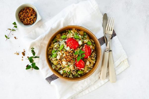 Orzo Salad with Goat Cheese