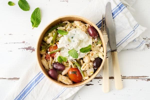 Greek Meal Salad with Tzatziki