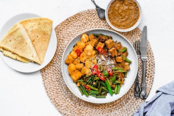 Javaanse roti met tempeh