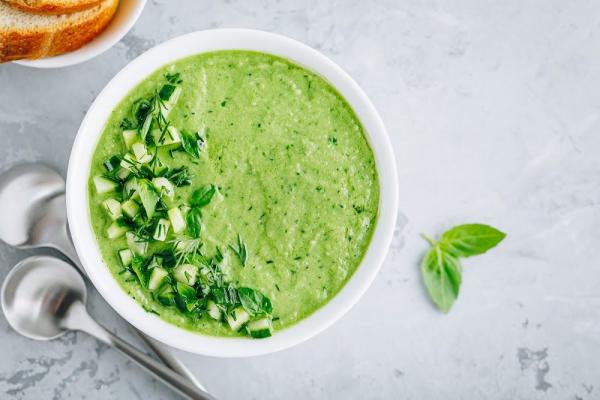 Green Gazpacho with Avocado